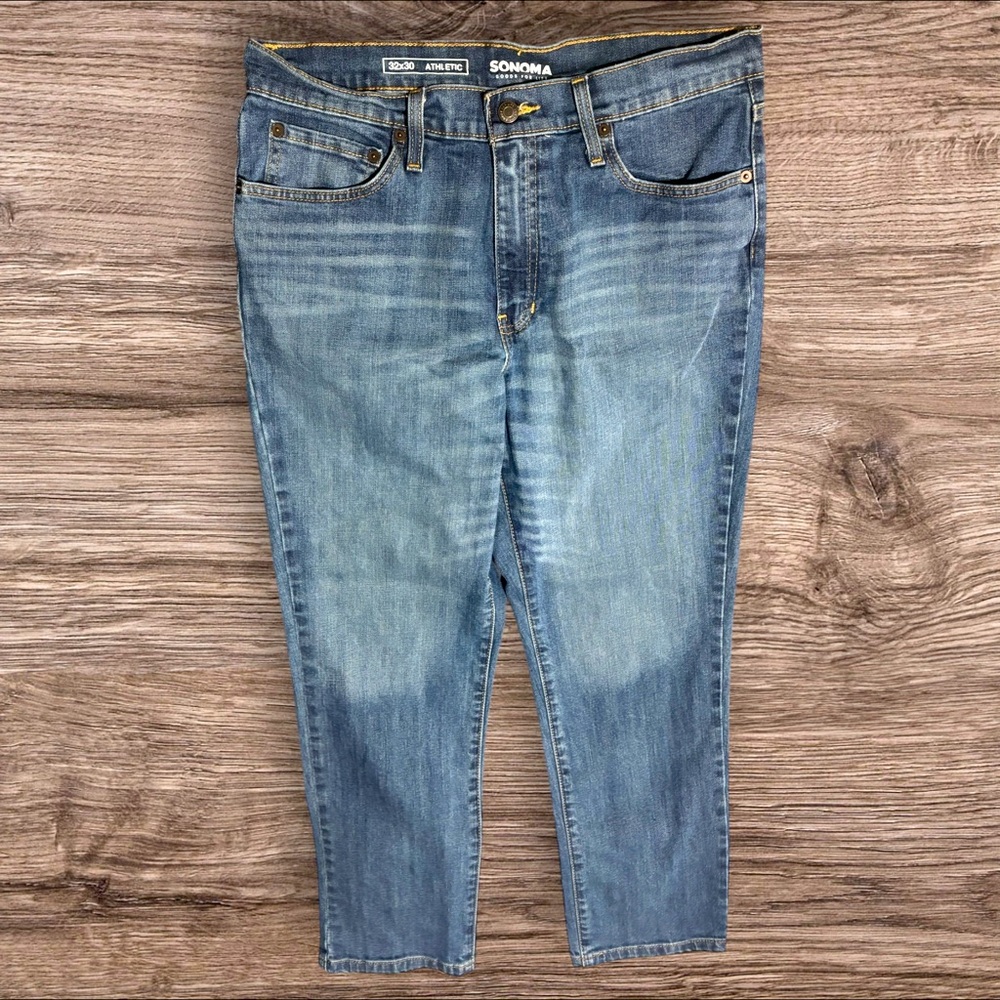 Sonoma Men's Blue Jeans Size 32 X 30 Athletic